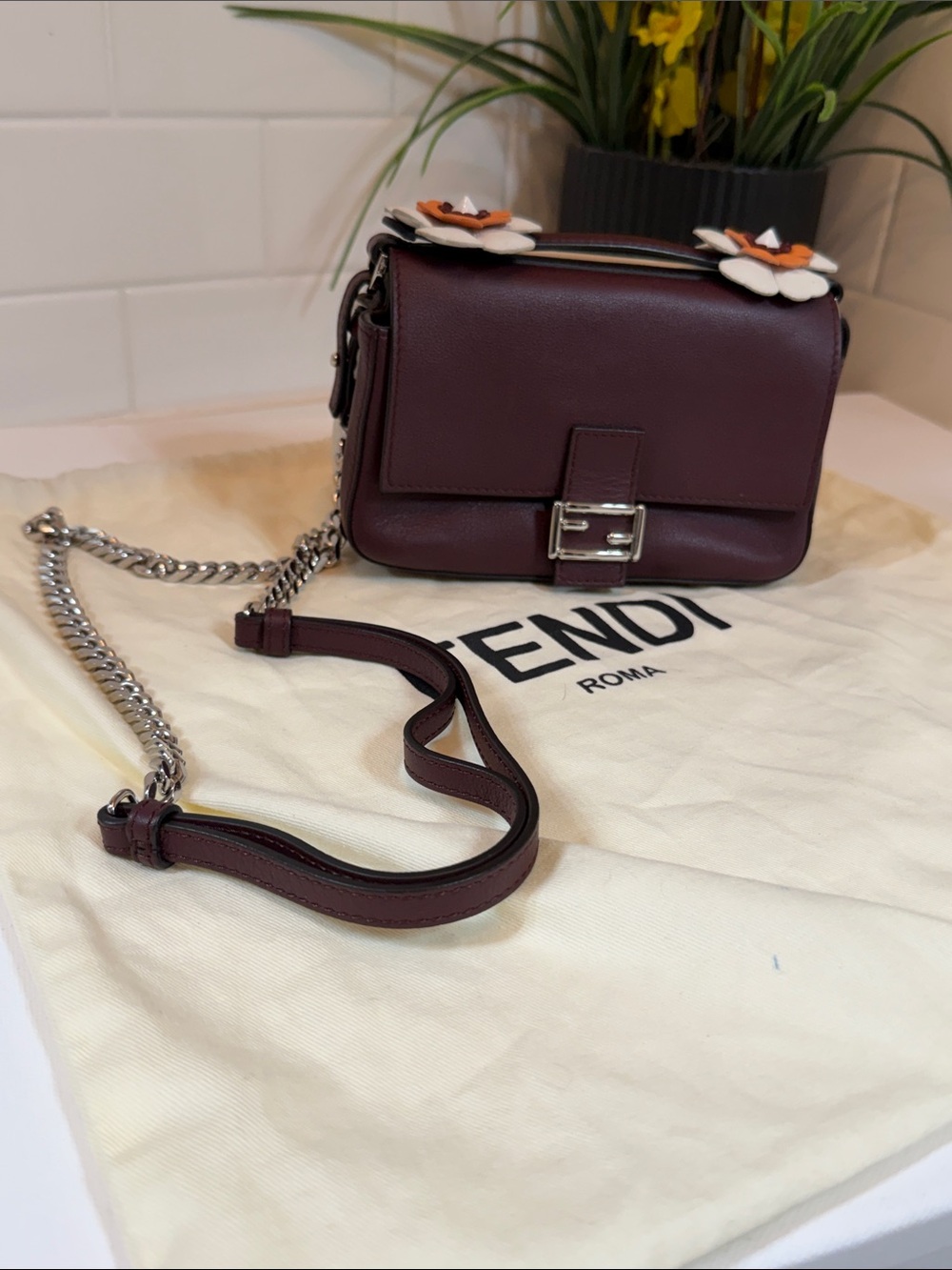 Fendi Authentic Two Way Crossbody Bag. Excellent like New Condition
